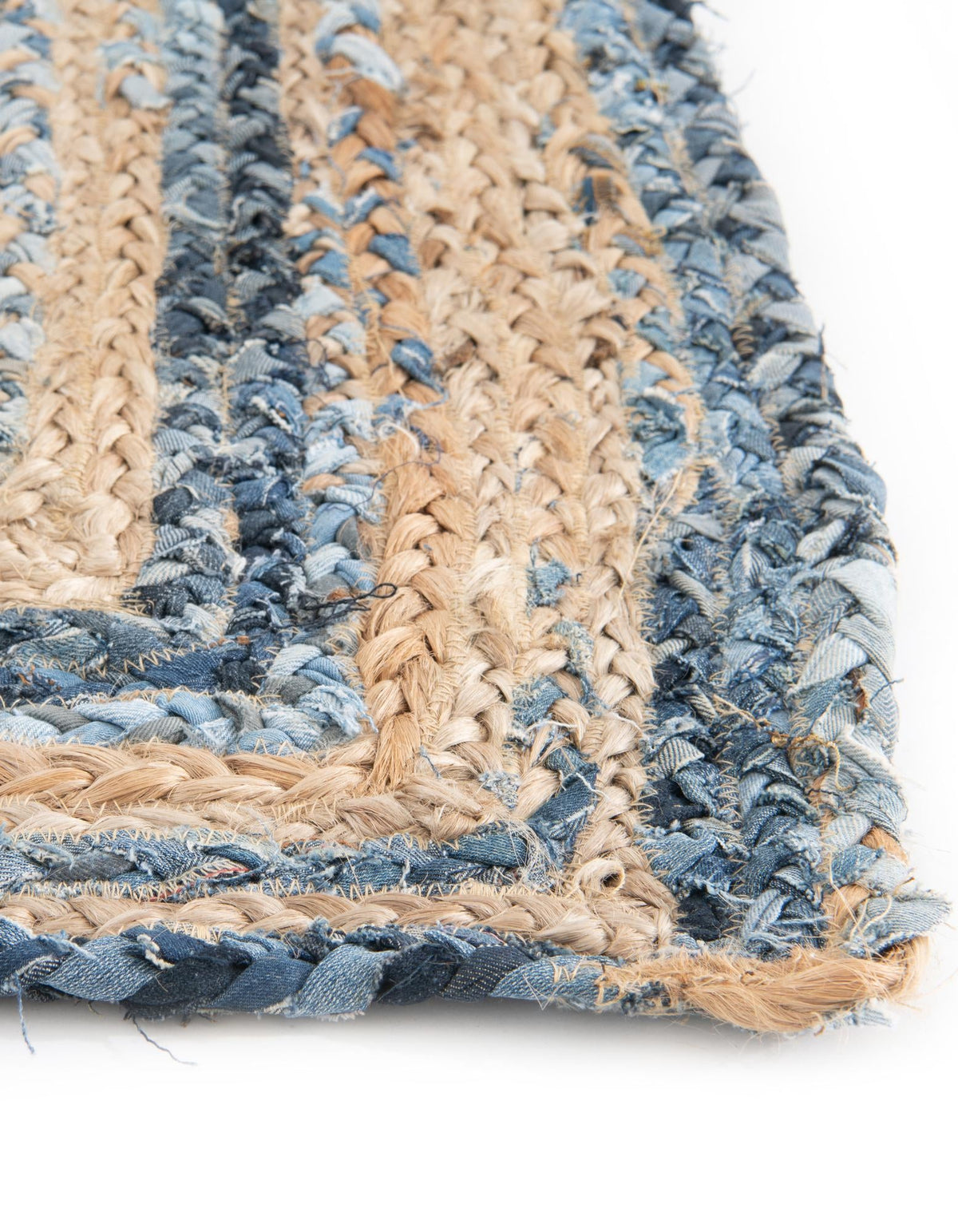 Woven Udaipur Collection Area Rug - Sahara Table Runner Blue and Natural  lifestyle 139