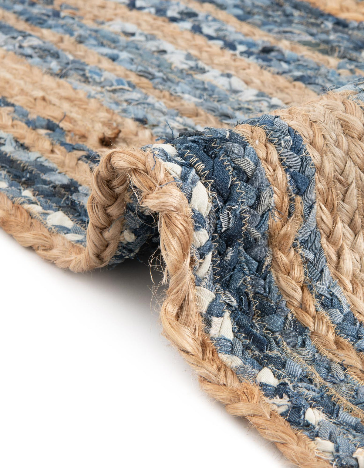 Woven Udaipur Collection Area Rug - Sahara Table Runner Blue and Natural  lifestyle 142