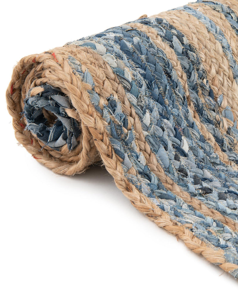 Woven Udaipur Collection Area Rug - Sahara Table Runner Blue and Natural  lifestyle 144