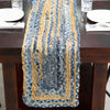Woven Udaipur Collection Area Rug - Sahara Table Runner Blue and Natural  lifestyle 149