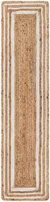 Woven Seaside Jute Collection Area Rug - Nantucket Table Runner Natural and White  lifestyle 39