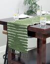 Thar Cotton Collection Area Rug - Jaisalmer (Green) Table Runner Green  lifestyle 23