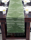 Thar Cotton Collection Area Rug - Jaisalmer (Green) Table Runner Green  lifestyle 25