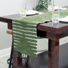 Thar Cotton Collection Area Rug - Jaisalmer (Green) Table Runner Green  lifestyle 37