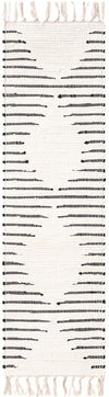 Thar Cotton Collection Area Rug - Jaisalmer (White) Table Runner White  lifestyle 25