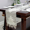 Thar Cotton Collection Area Rug - Jaisalmer (White) Table Runner White  lifestyle 51