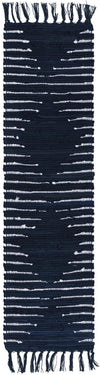 Thar Cotton Collection Area Rug - Jaisalmer (Navy Blue) Table Runner Navy Blue  lifestyle 22