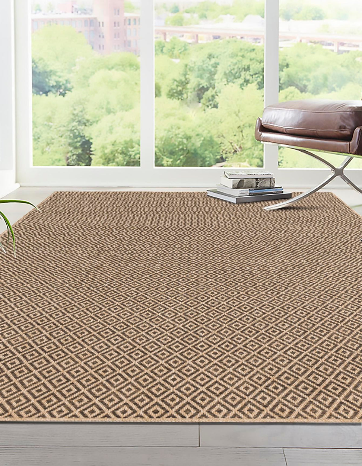Sahara Sands Collection Area Rug -  Amarna Rectangle Natural and Brown  lifestyle 3