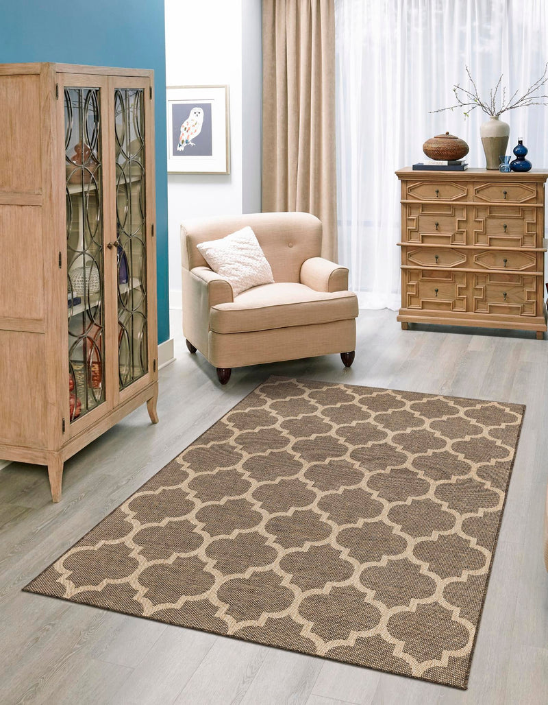 Sahara Sands Collection Area Rug -  Dahshur Rectangle Brown  lifestyle 3