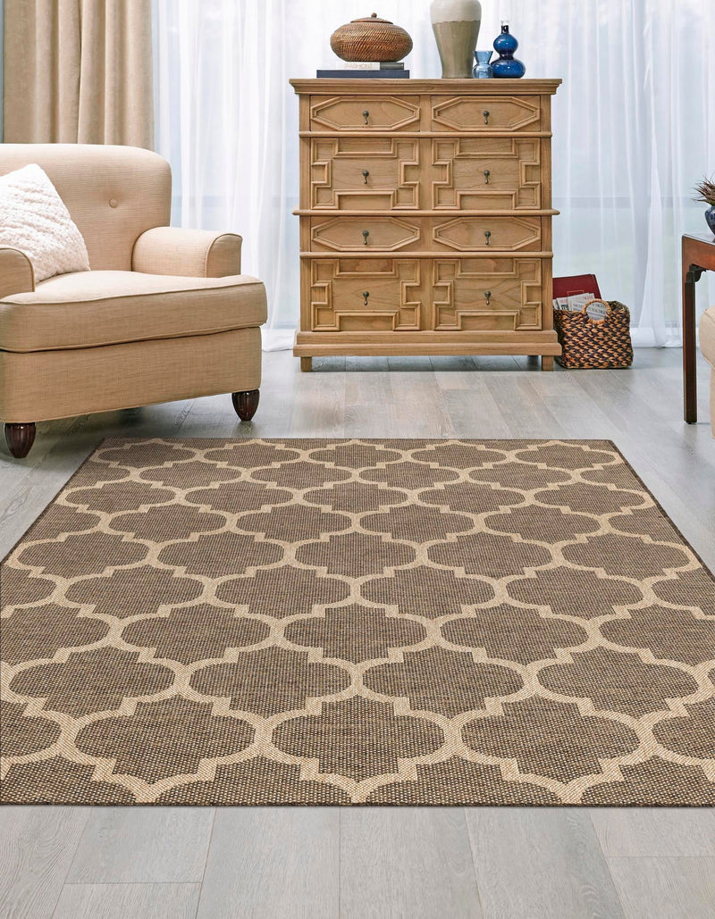 Sahara Sands Collection Area Rug -  Dahshur Rectangle Brown  lifestyle 5