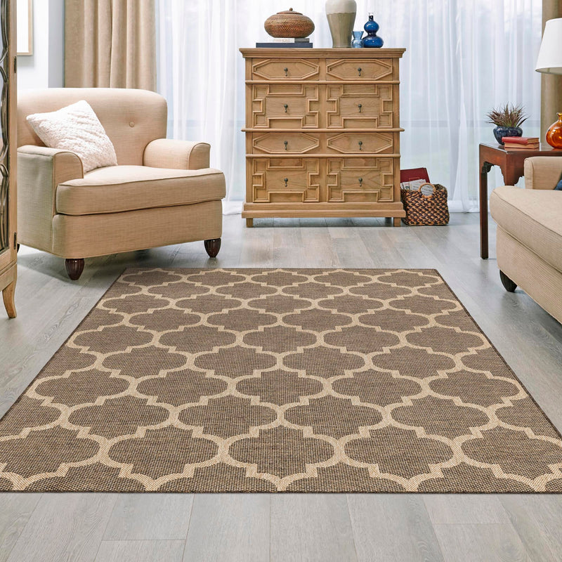 Sahara Sands Collection Area Rug -  Dahshur Rectangle Brown  lifestyle 29