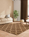 Sahara Sands Collection Area Rug -  Dahshur Square Brown  lifestyle 35