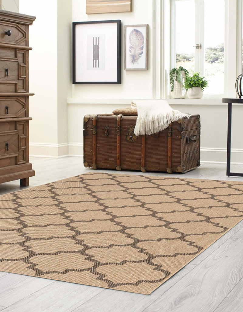 Sahara Sands Collection Area Rug -  Dahshur Rectangle Natural  lifestyle 6