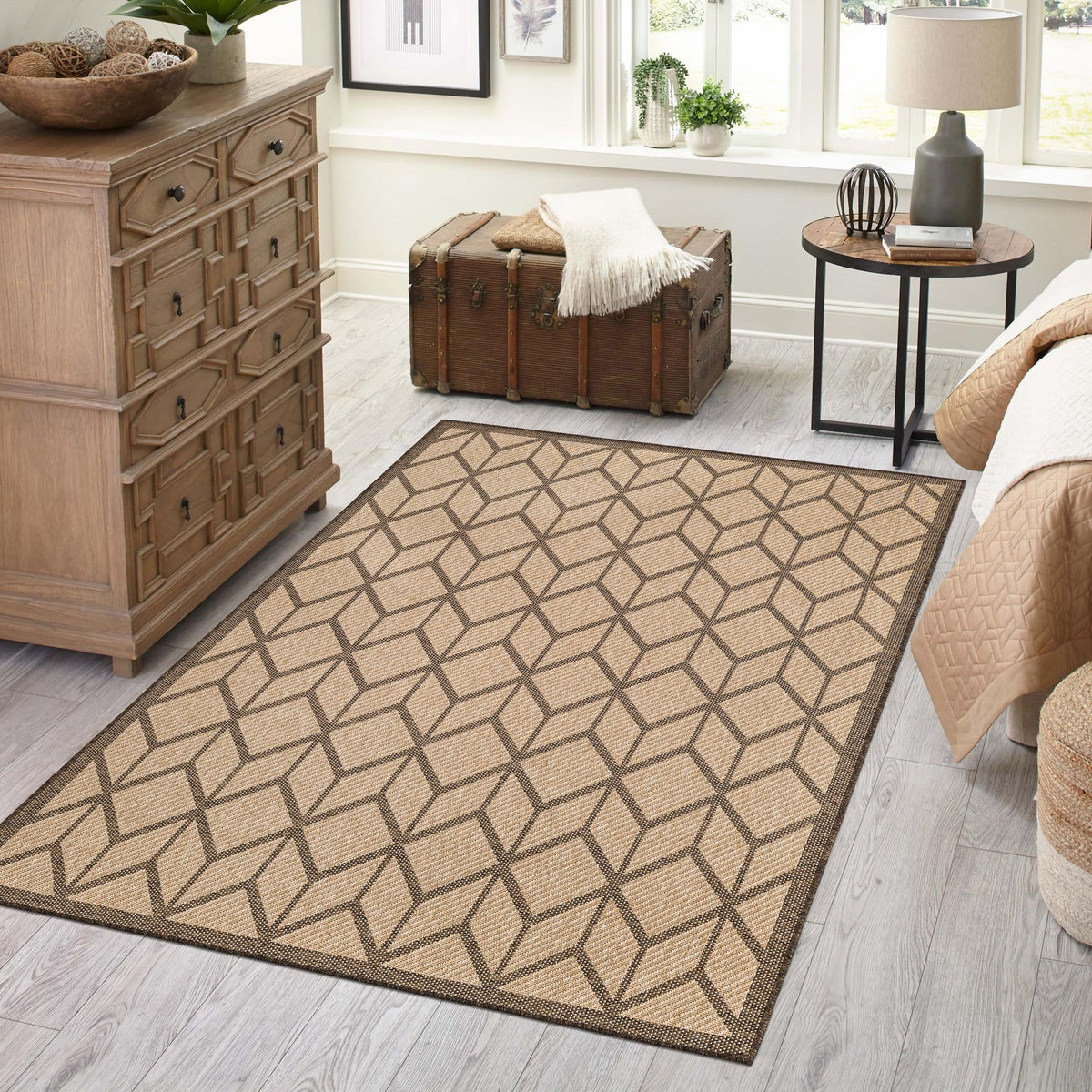 Sahara Sands Collection Area Rug -  Mut Rectangle Natural  lifestyle 14