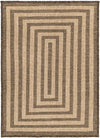 Sahara Sands Collection Area Rug -  Abydos Rectangle Natural and Brown Main