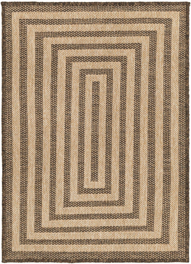 Sahara Sands Collection Area Rug -  Abydos Rectangle Natural and Brown Main