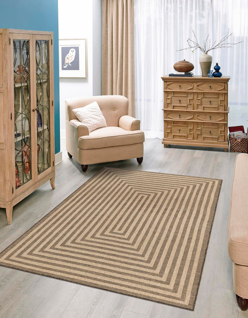 Sahara Sands Collection Area Rug -  Abydos Rectangle Natural and Brown  lifestyle 2
