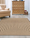 Sahara Sands Collection Area Rug -  Abydos Rectangle Natural and Brown  lifestyle 3