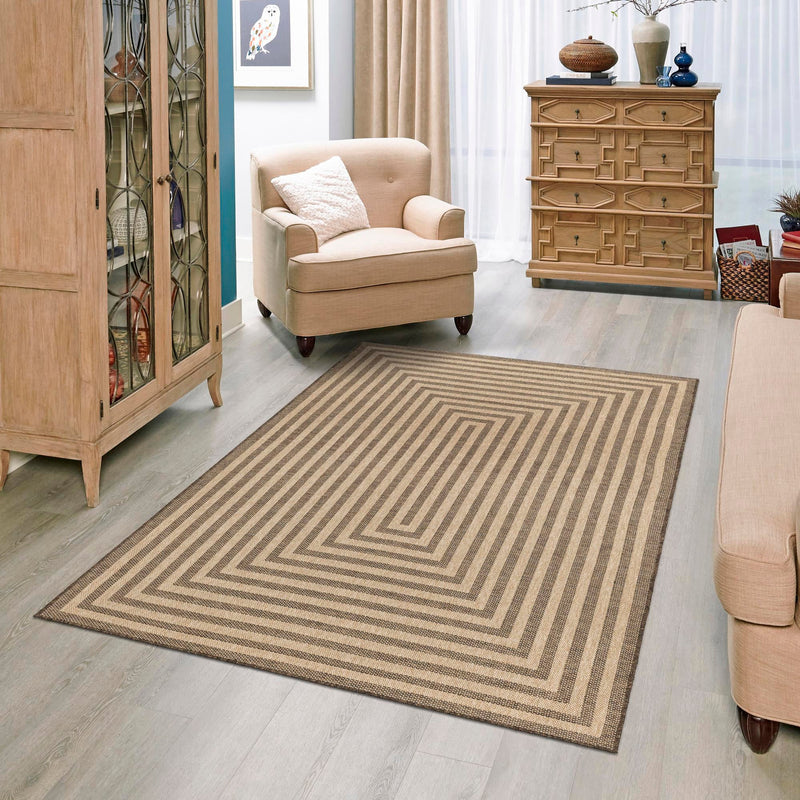 Sahara Sands Collection Area Rug -  Abydos Rectangle Natural and Brown  lifestyle 14