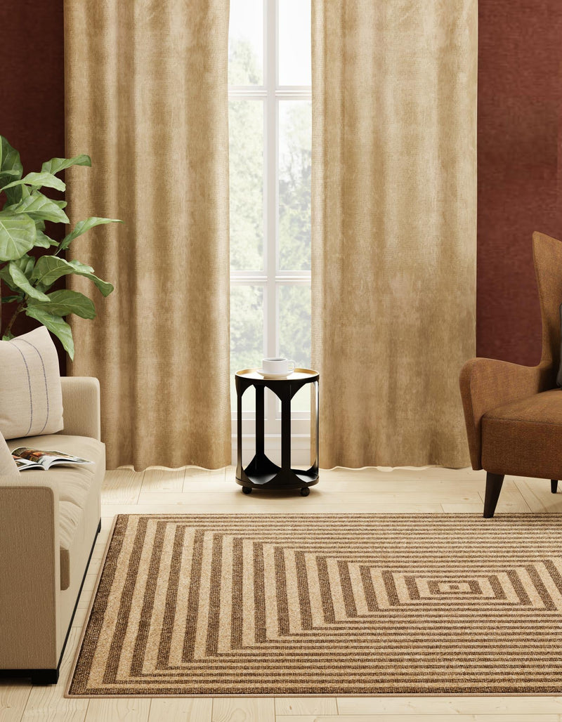 Sahara Sands Collection Area Rug -  Abydos Square Natural and Brown  lifestyle 21