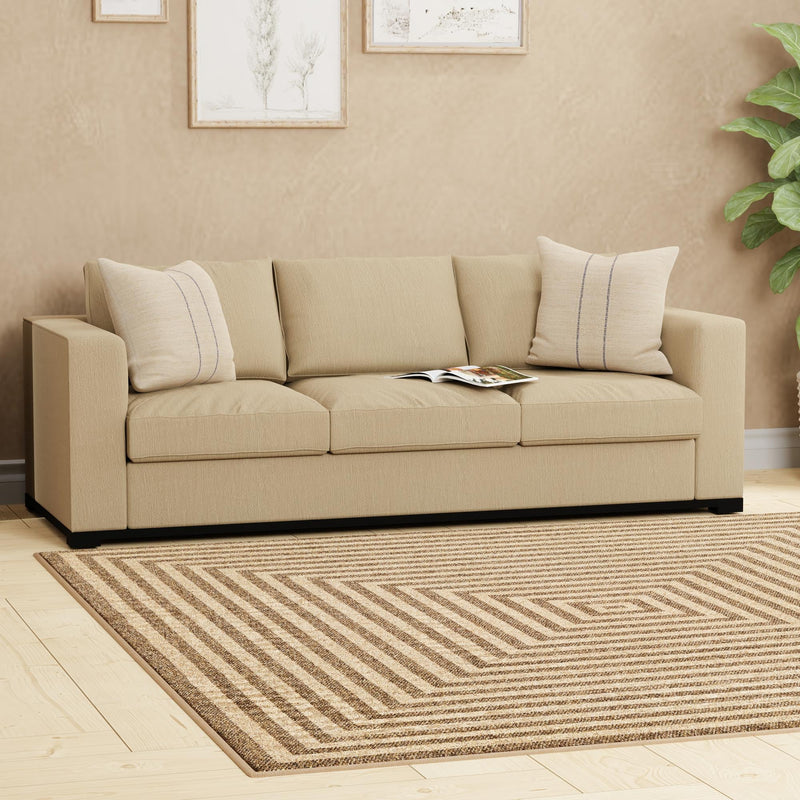 Sahara Sands Collection Area Rug -  Abydos Square Natural and Brown  lifestyle 47