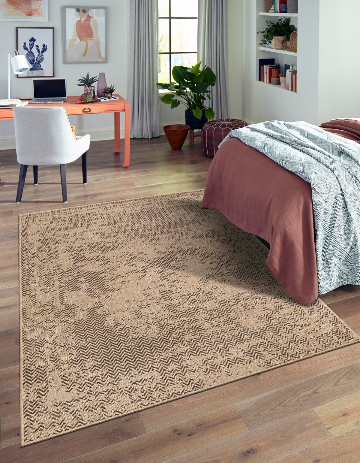 Sahara Sands Collection Area Rug -  Tanis Rectangle Natural  lifestyle 2