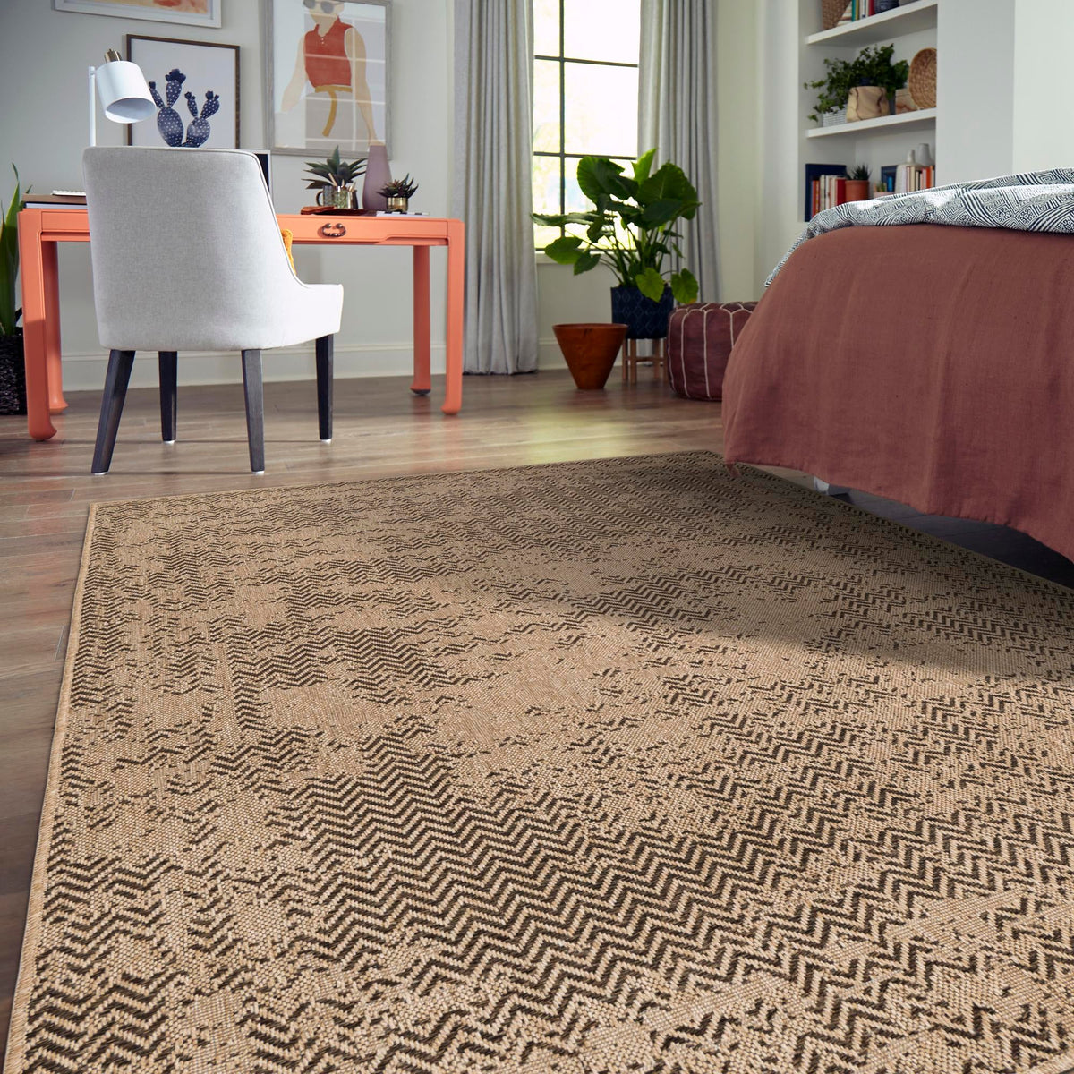 Sahara Sands Collection Area Rug -  Tanis Rectangle Natural  lifestyle 15