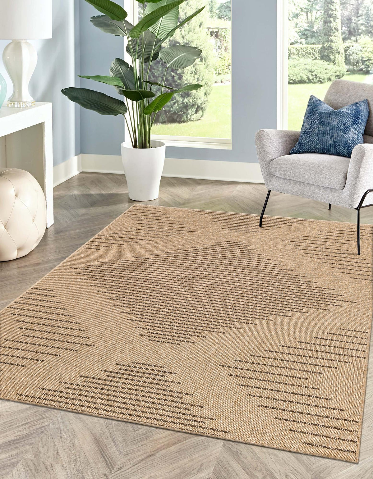 Sahara Sands Collection Area Rug -  Merimde Rectangle Natural  lifestyle 3