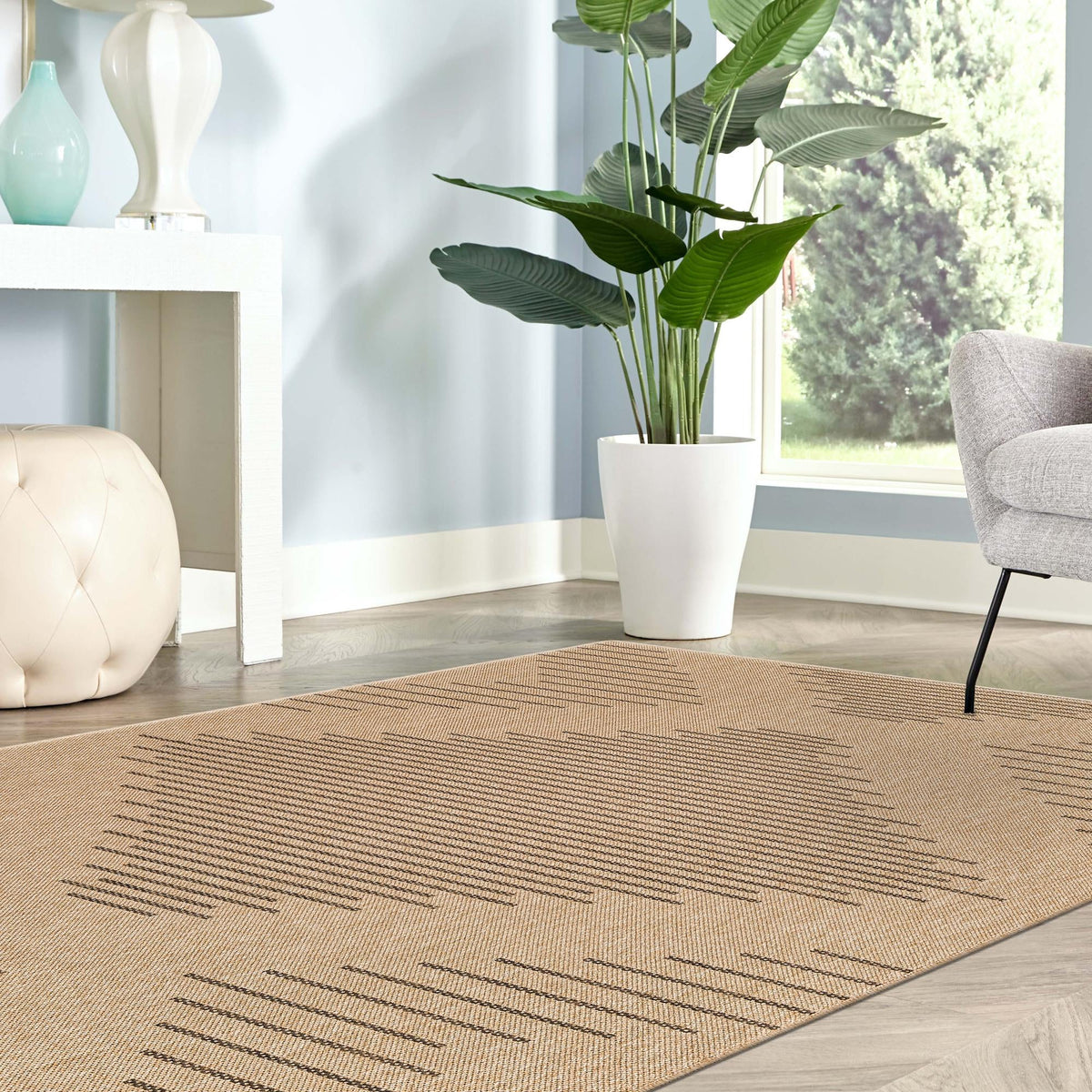 Sahara Sands Collection Area Rug -  Merimde Rectangle Natural  lifestyle 29