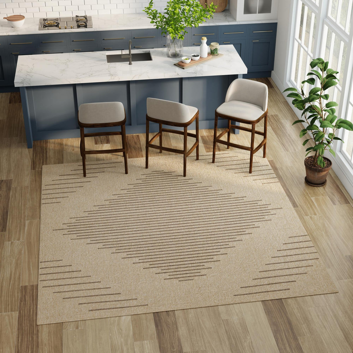 Sahara Sands Collection Area Rug -  Merimde Square Natural  lifestyle 86