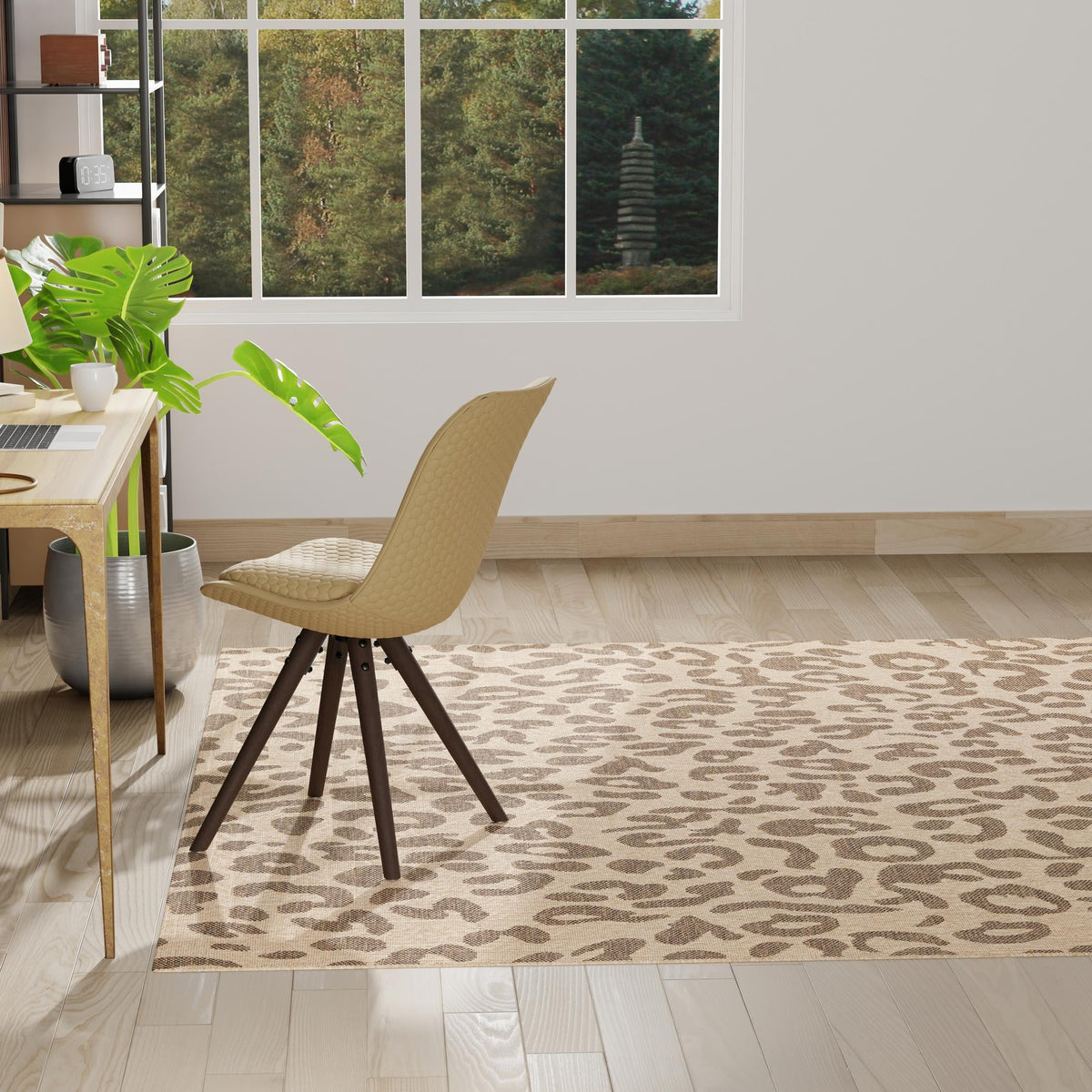 Sahara Sands Collection Area Rug -  Buto Square Natural  lifestyle 77