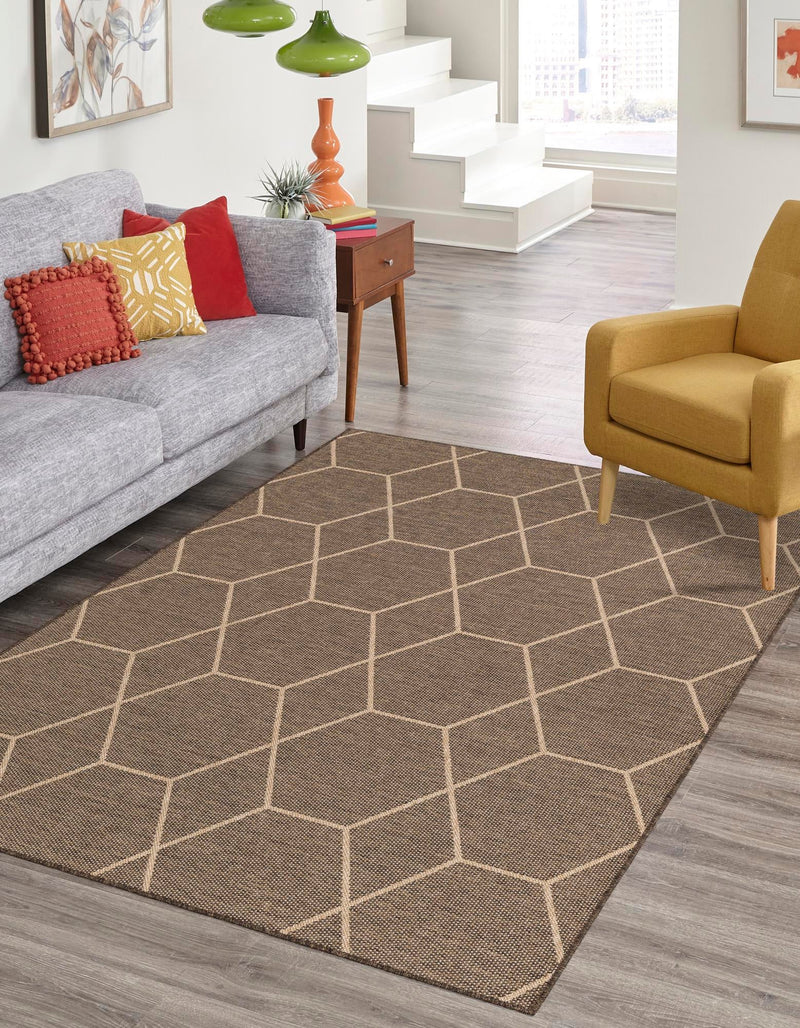Sahara Sands Collection Area Rug -  Faiyum Rectangle Brown  lifestyle 4