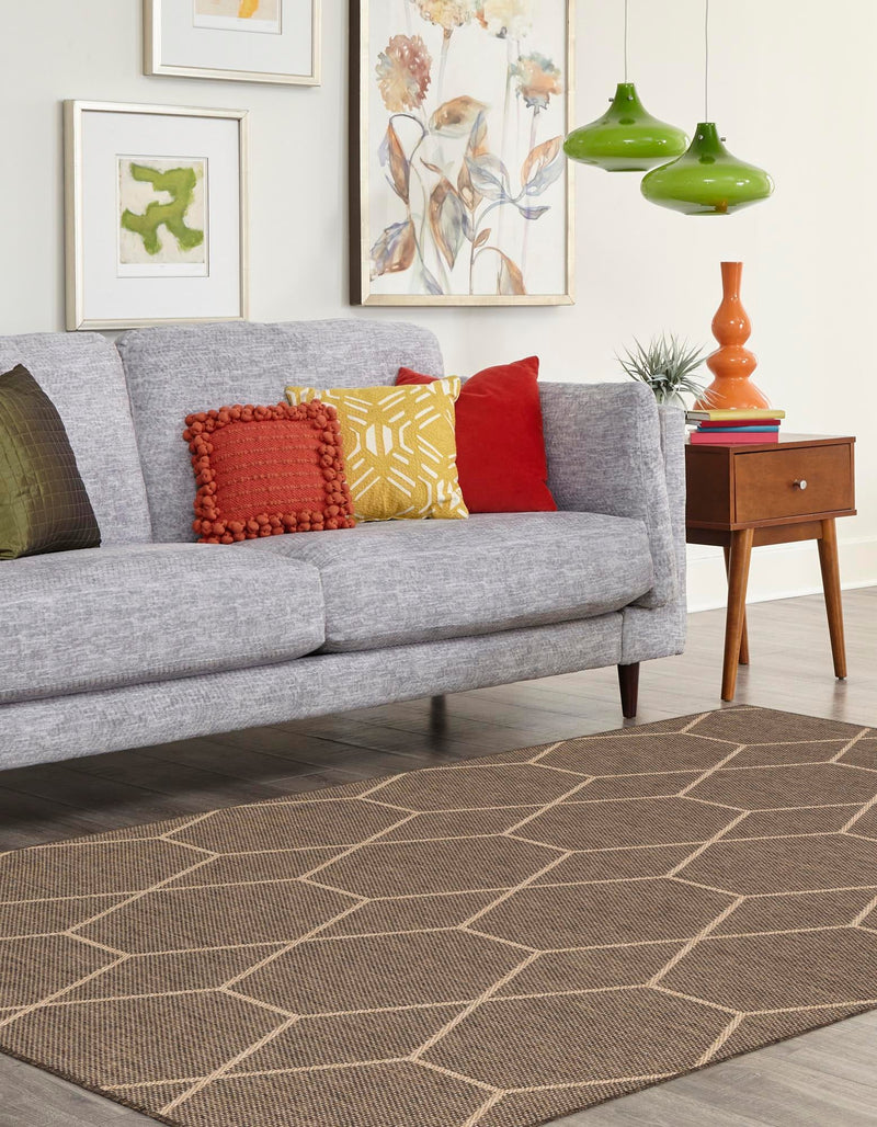 Sahara Sands Collection Area Rug -  Faiyum Rectangle Brown  lifestyle 6