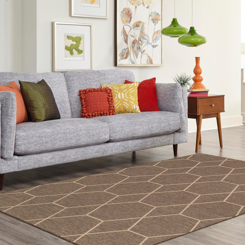 Sahara Sands Collection Area Rug -  Faiyum Rectangle Brown  lifestyle 30