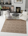 Sahara Sands Collection Area Rug -  Faiyum Square Brown  lifestyle 35