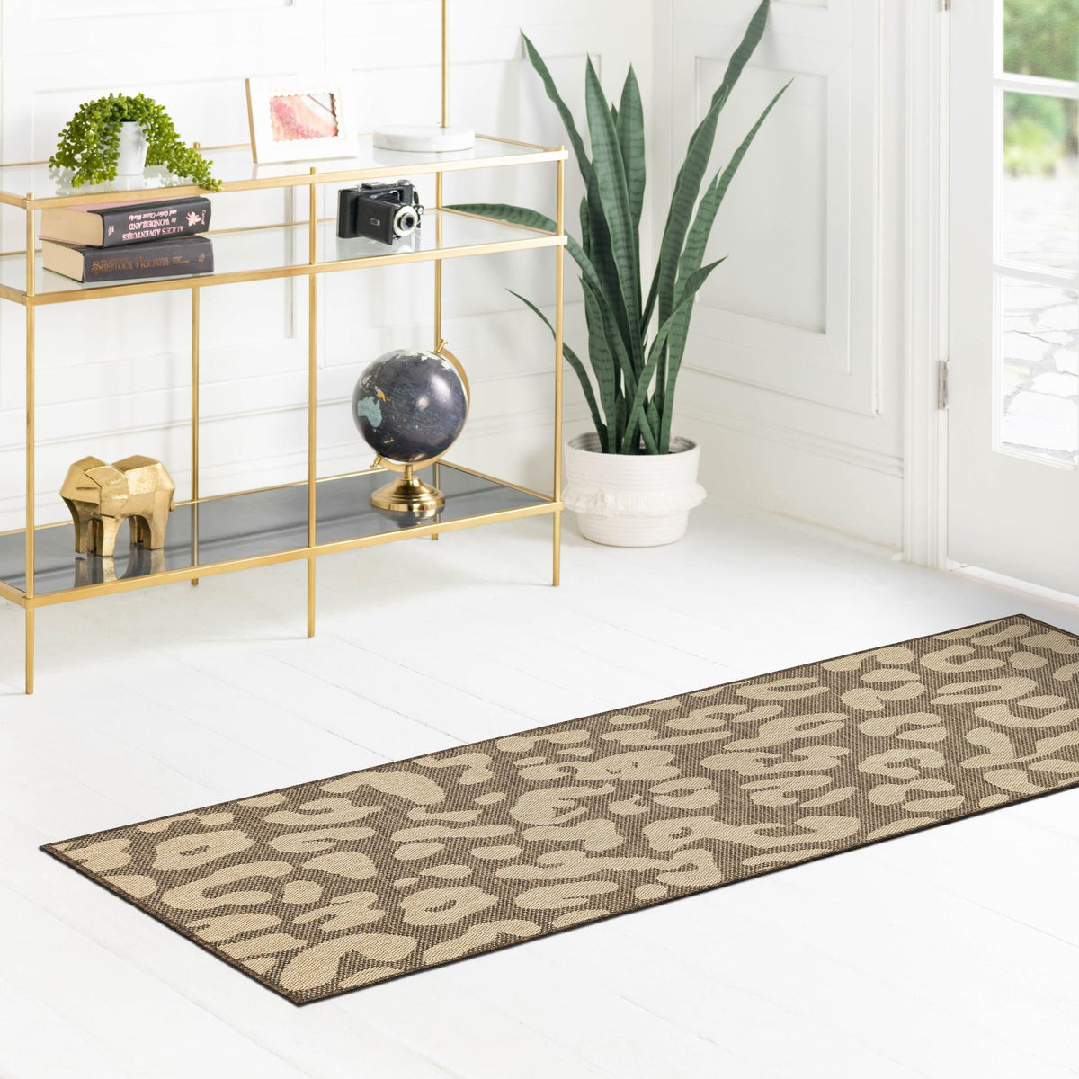 Sahara Sands Collection Area Rug -  Buto Runner Brown  lifestyle 75