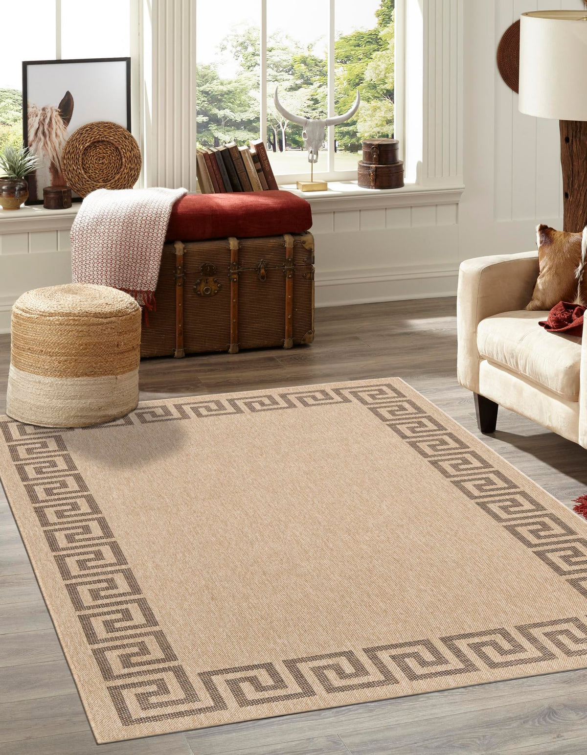 Sahara Sands Collection Area Rug -  Elephantine Rectangle Natural  lifestyle 4