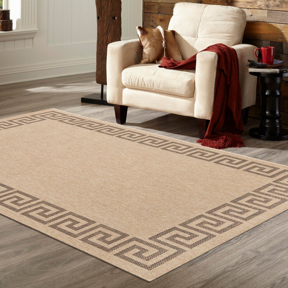 Sahara Sands Collection Area Rug -  Elephantine Rectangle Natural  lifestyle 30