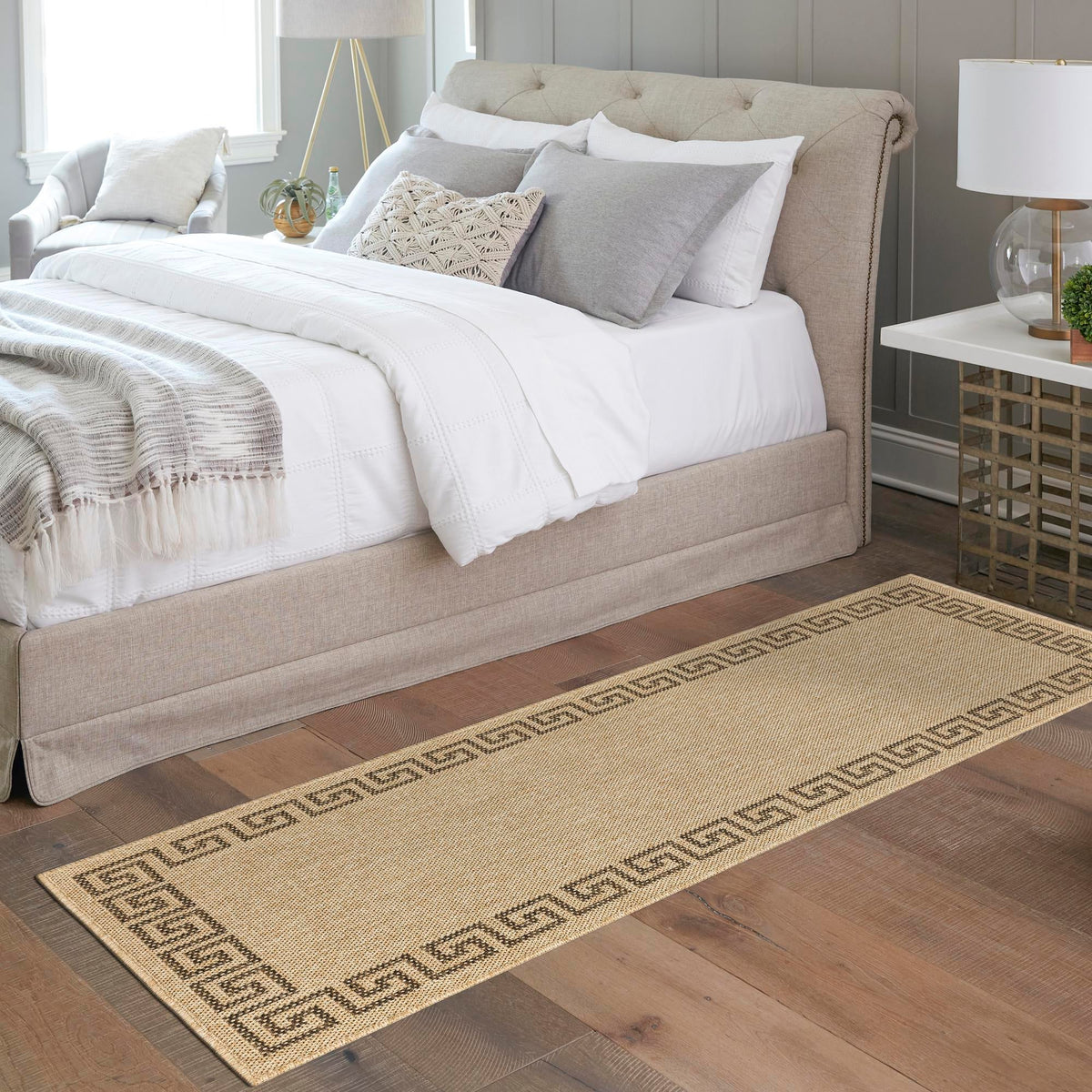 Sahara Sands Collection Area Rug -  Elephantine Runner Natural  lifestyle 76