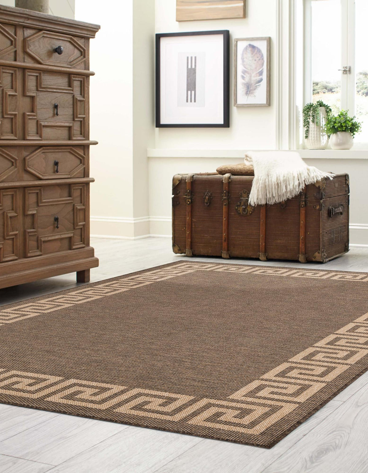 Sahara Sands Collection Area Rug -  Elephantine Rectangle Brown  lifestyle 5
