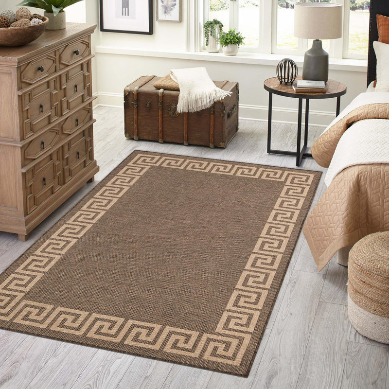 Sahara Sands Collection Area Rug -  Elephantine Rectangle Brown  lifestyle 27