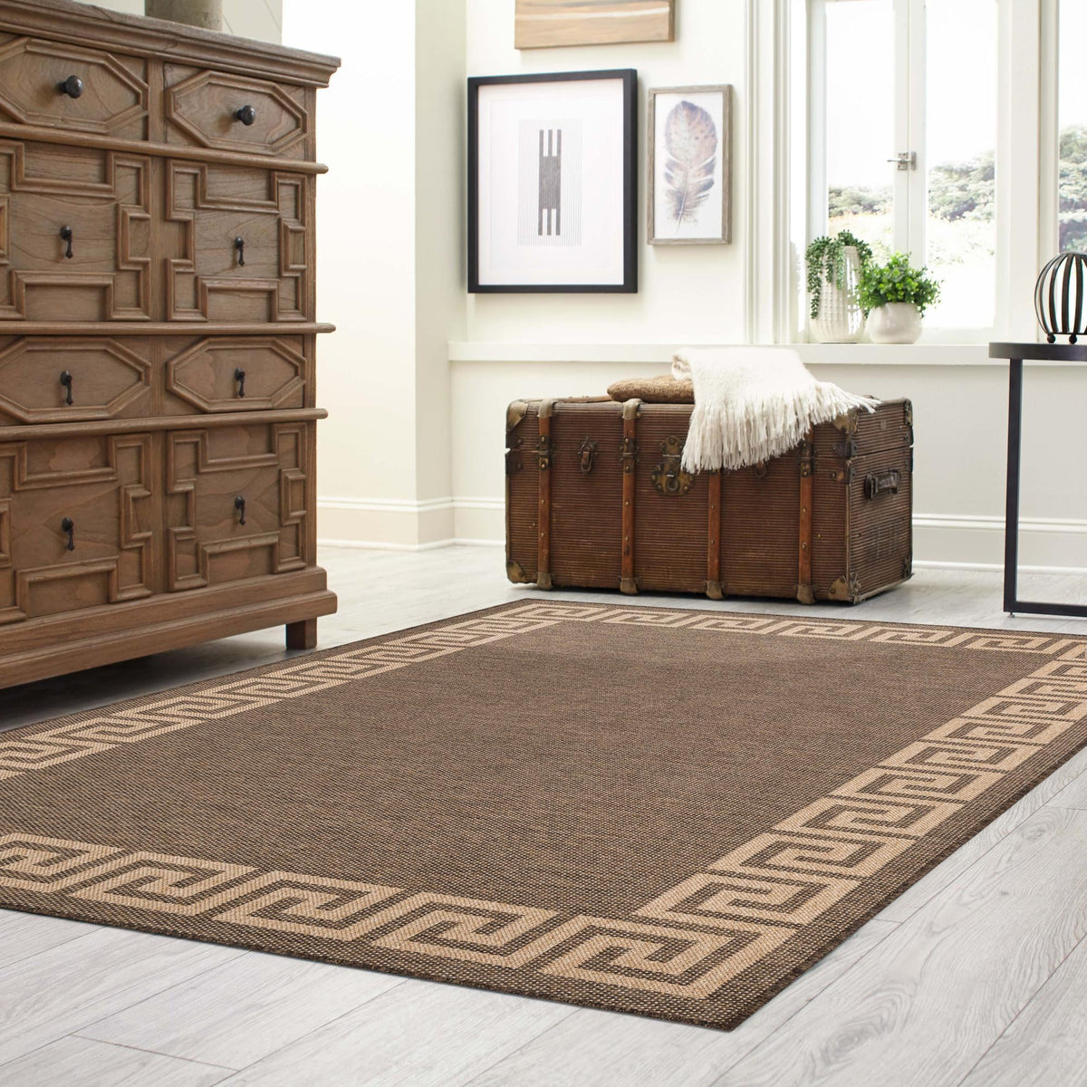 Sahara Sands Collection Area Rug -  Elephantine Rectangle Brown  lifestyle 29