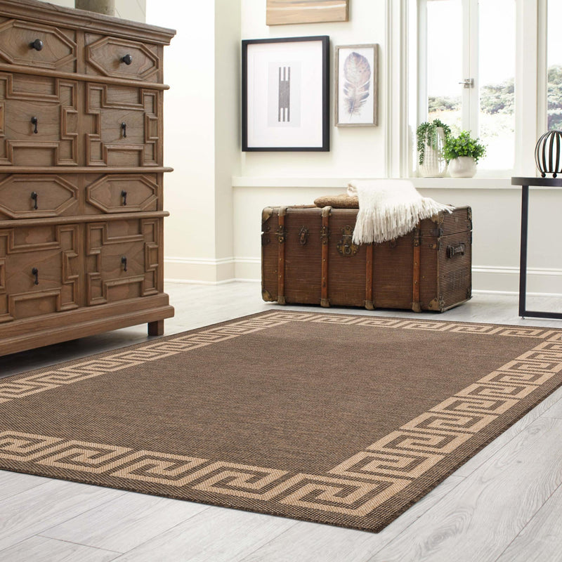Sahara Sands Collection Area Rug -  Elephantine Rectangle Brown  lifestyle 29