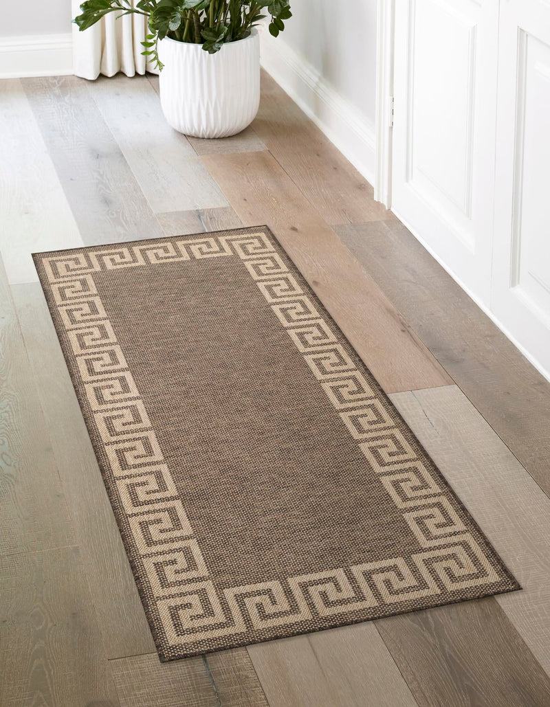 Sahara Sands Collection Area Rug -  Elephantine Runner Brown  lifestyle 34