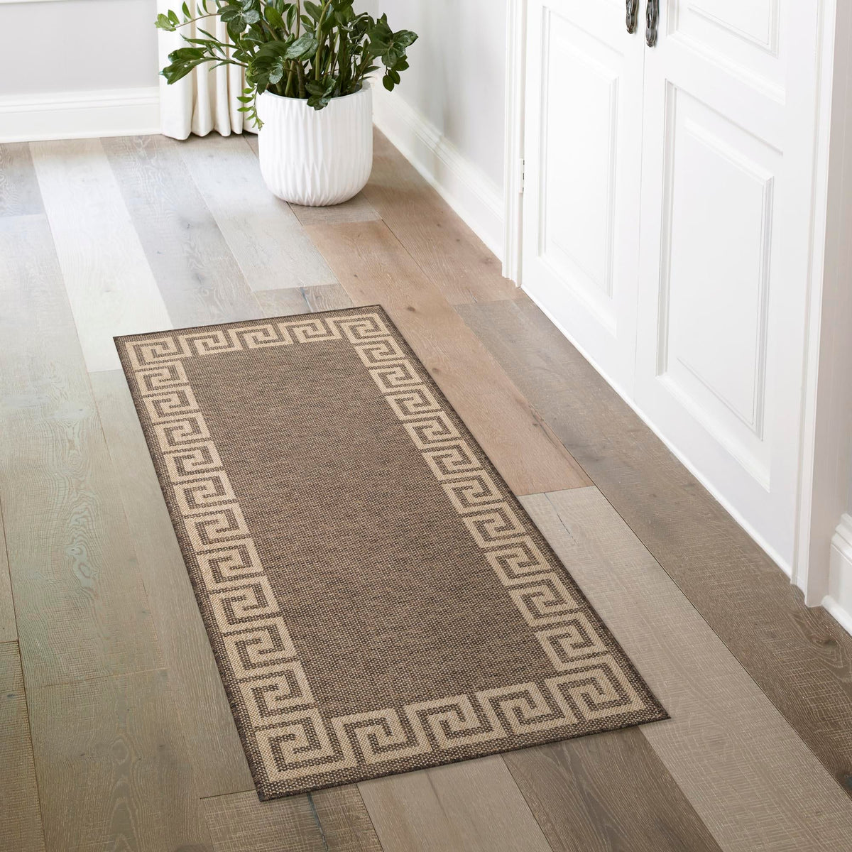 Sahara Sands Collection Area Rug -  Elephantine Runner Brown  lifestyle 71