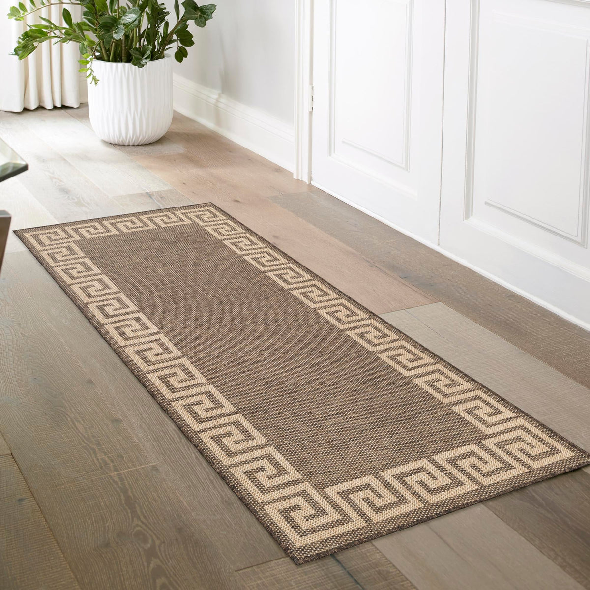 Sahara Sands Collection Area Rug -  Elephantine Runner Brown  lifestyle 74
