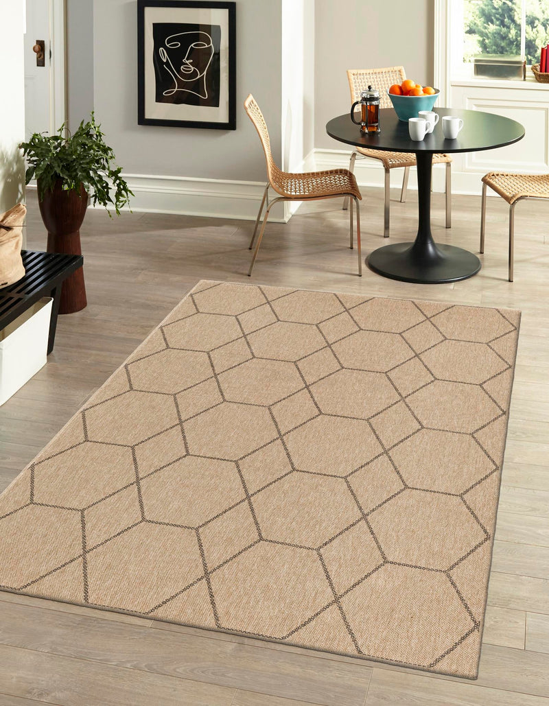 Sahara Sands Collection Area Rug -  Faiyum Rectangle Natural  lifestyle 3