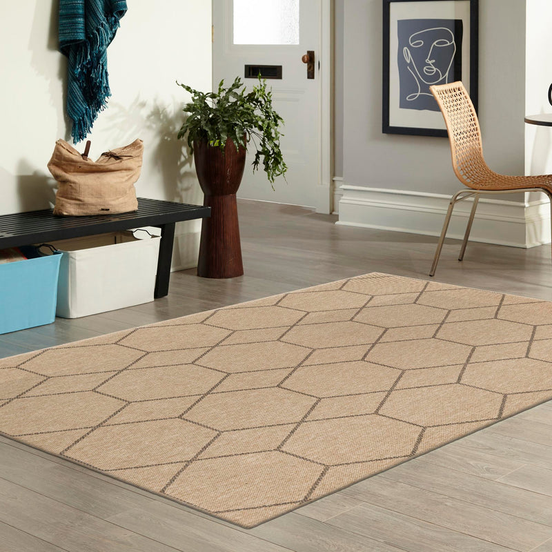 Sahara Sands Collection Area Rug -  Faiyum Rectangle Natural  lifestyle 29