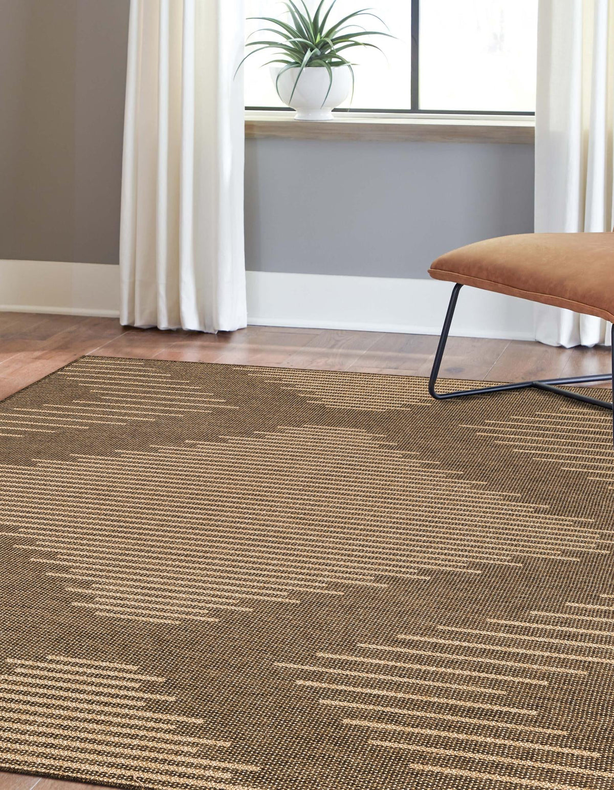 Sahara Sands Collection Area Rug -  Merimde Rectangle Brown  lifestyle 6