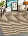 Sahara Sands Collection Area Rug -  Akhetaten Square Natural and Brown  lifestyle 21